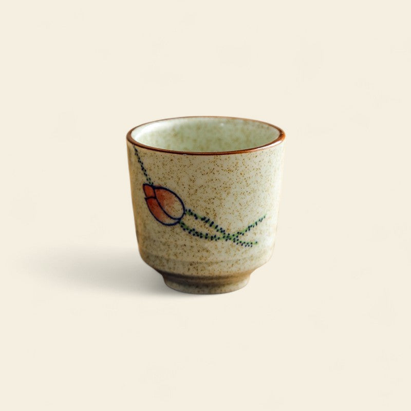 Hand-Painted Floral Ceramic Tea Cup