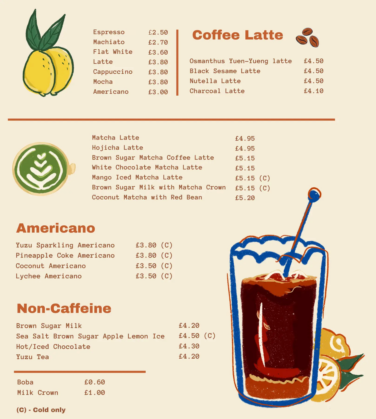 Menu – MatchaMochiCafe